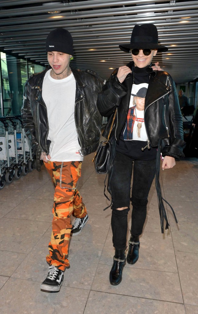 Rita Ora and Ricky Hilfiger Spotted at Heathrow Airport