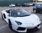 Dan Bilzerian posted this image to Instagram of his white Lamborghini Aventador. 