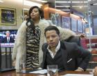 Cookie Lyon (Taraji P. Henson) visits Lucious Lyon (Terrence Howard) to claim her share of the company in the premiere episode of “Empire.” Note Cookie’s subtle outfit.