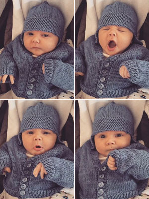 Una Foden shows off son Tadhg's many facial expressions at just five weeks old [Instagram]