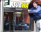 Christian Bale in character on set of "The Big Short" at Subway in New Orleans.