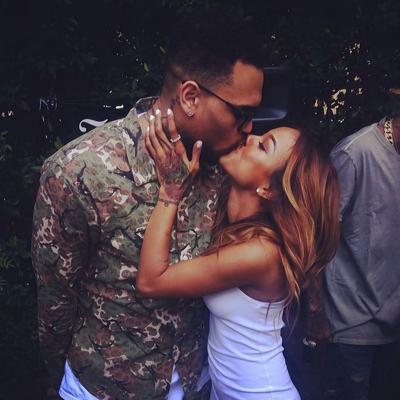 Karrueche Tran welcomes Chris Brown home from prison in Instagram photos from June 6, 2014.