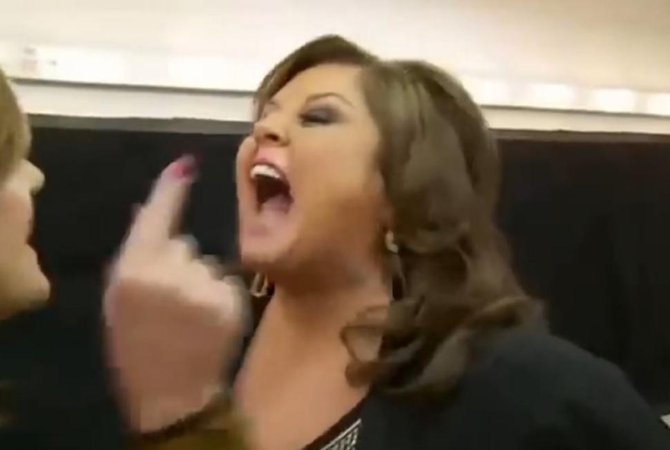 Instructor Abby Lee Miller is seen yelling back at the former "Dance Mom."