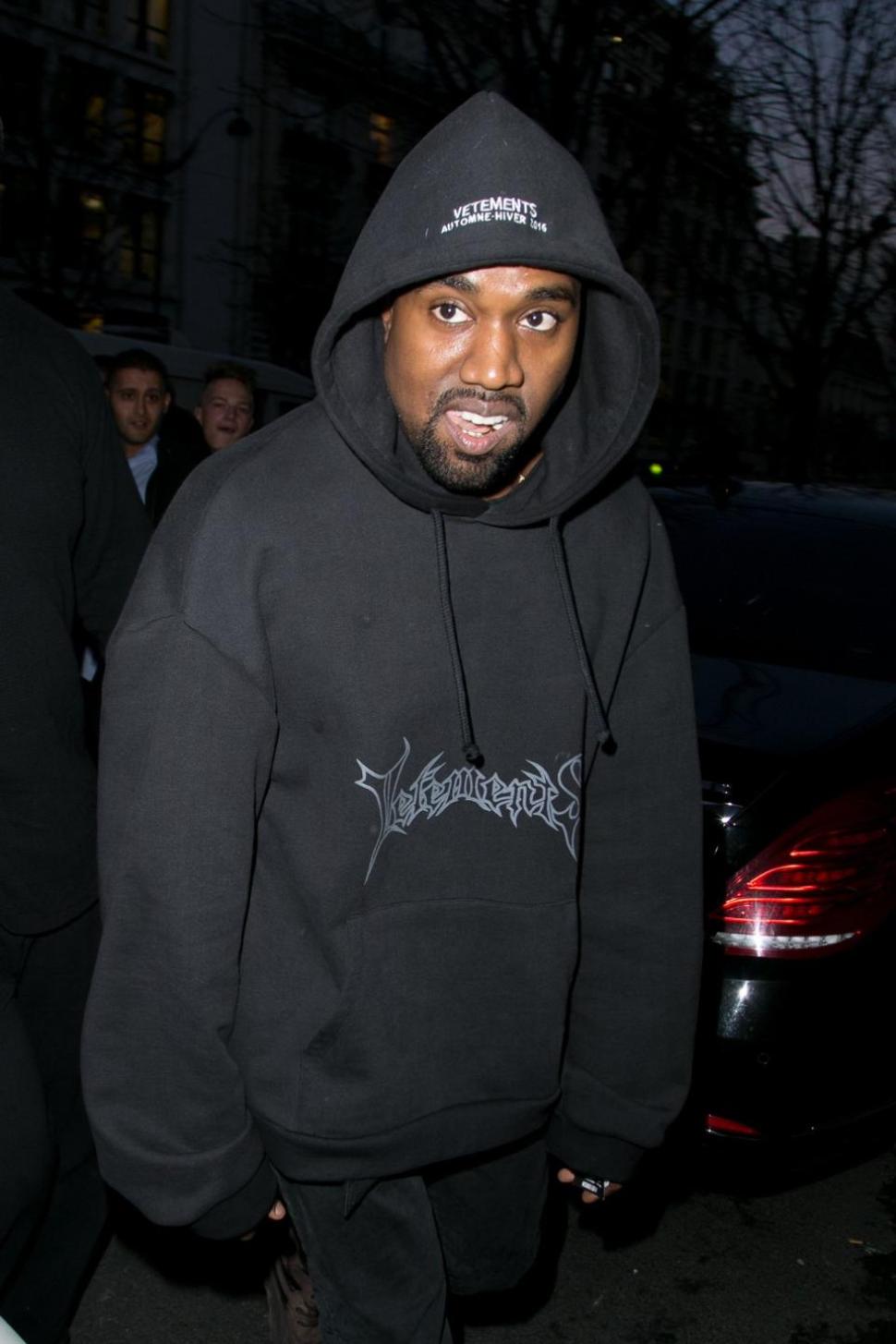 Kanye West is seen on March 6, 2015 in Paris, France.