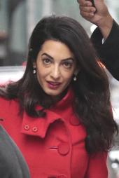 Amal Clooney, above in New York earlier this month, went shopping for vintage clothes.
