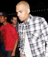 Chris Brown arriving at Emerson Club in Hollywood for his birthday party alone without on-again off-again girlfriend Rihanna.