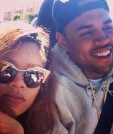 Rihanna posts a photo out with Chris Brown on April 10, 2013.
