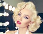 Candice Swanepoel posts a photo of herself dressed up as Marilyn Monroe. 