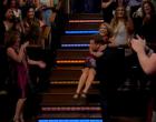Katie Couric pranks James Corden by pretending to fall down the stairs at Studio 65.