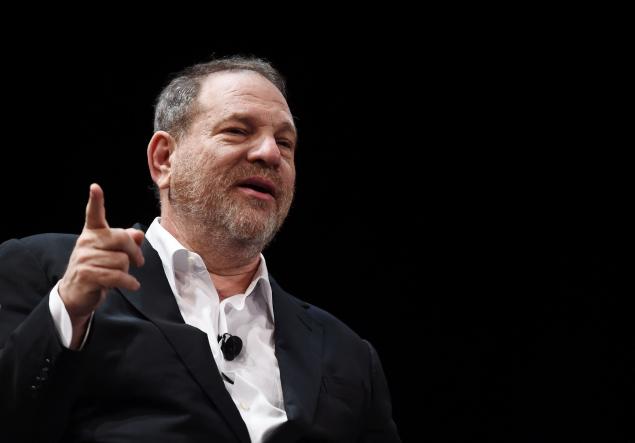Harvey Weinstein chats at Tribeca Talks on Saturday, but not about recent groping scandal. 