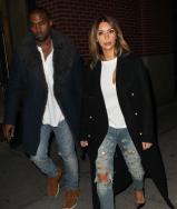 Kim Kardashian and Kanye West in New York City.