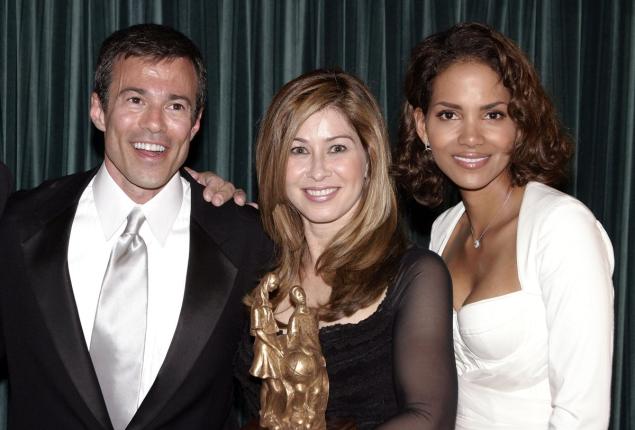 Neil Meyer, Laura Meyer and Halle Berry attend the "Shane's Inspiration's 3rd Annual Gala" on March 21, 2004 at the Regent Beverly Wilshire Hotel, in Beverly Hills. Meyer, a Horace Mann alum who graduated in 1979, is accused of having a sex slave.