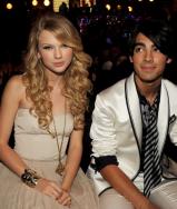 Taylor Swift and Joe Jonas at the 2008 MTV Video Music Awards on Sept. 7, 2008 in Los Angeles, California.