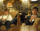 Max Irons and Sam Claflin in “The Riot Club.”