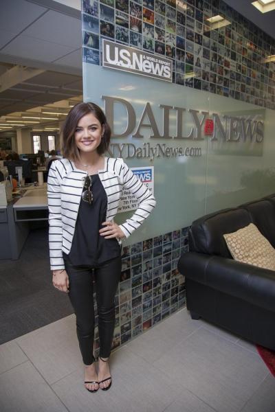 “Pretty Little Liars” star Lucy Hale stopped by the Daily News for a live chat Tuesday.