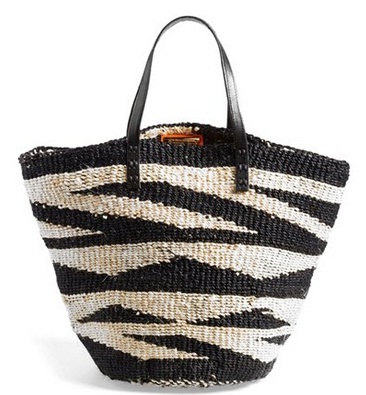WOVEN STRAW TOTE BAG