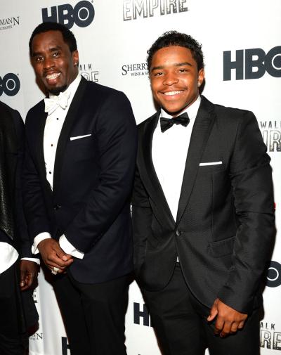 Justin Dior Combs and Sean 'Diddy' Comb HBO 'Boardwalk Empire' season premiere on Sept. 6, 2013, in Los Angeles. 