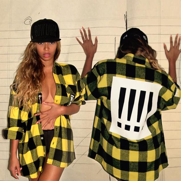 Who says flannel is out of style? Anything's in fashion as long as Beyonce's wearing it.