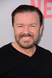 Ricky Gervais has joined a protest against using dogs for meat.