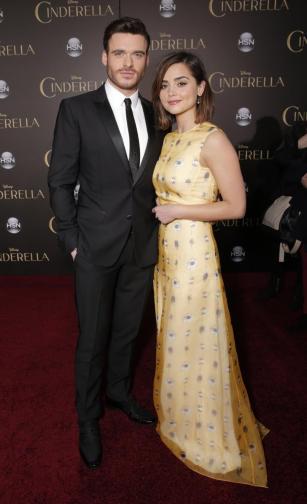 Richard Madden and Jenna Coleman at the World Premiere Of "Cinderella" in March. 