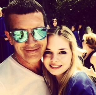 "Father and daughter celebrating at Bacclaureate luncheon! So sweet!" Griffith captioned this photo of her ex-husband Antonio Banderas and their daughter Stella.