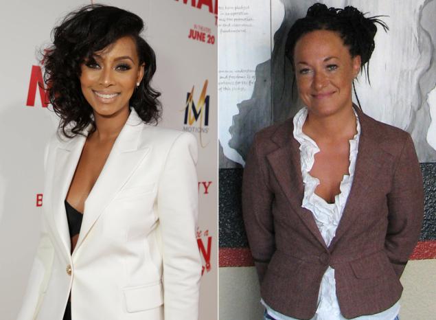 Keri Hilson (l.) tweeted her support for Rachel Dolezal (r.), the NAACP chapter president who was apparently born white, but has identified herself for years as an African American woman.
