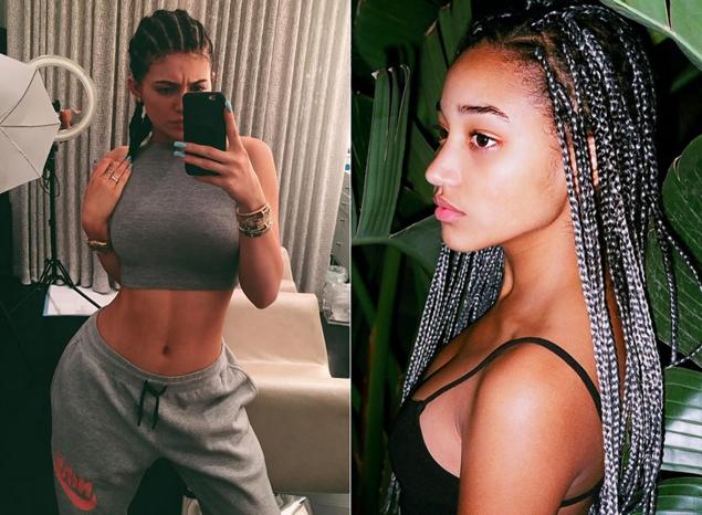 Kylie Jenner was called out by Amandla Stenberg after she shared an image (l.) on her Instagram.
