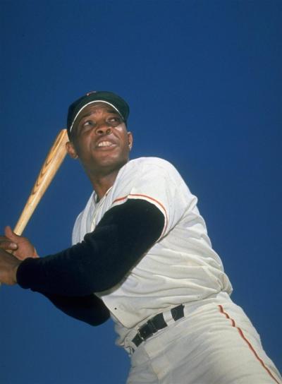 Willie Mays, centerfielder for the San Francisco Giants.