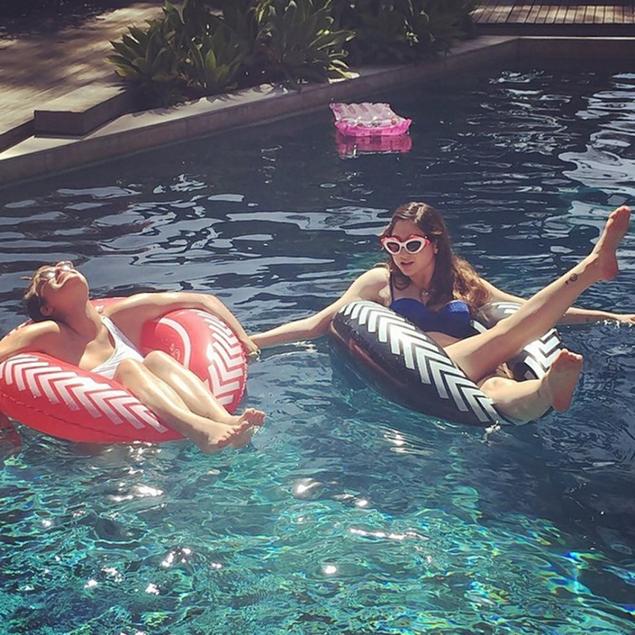 Demi Moore in an Instagram photo with daughters Scout and Tallulah Willis. 