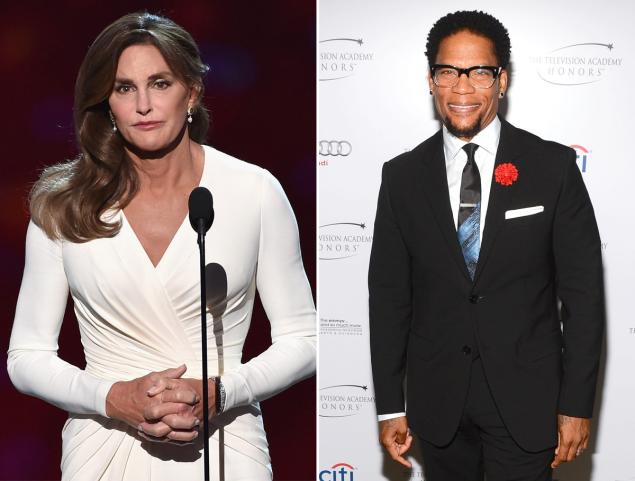 Caitlyn Jenner (l.) was slammed by comedian D. L. Hughley, who said he didn’t think she deserved the Arthur Ashe Courage Award.