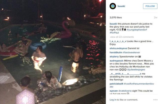 Tallulah Willis documents on Instagram another pool party in July.