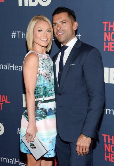 Kelly Ripa and Mark Consuelos attend the premiere of HBO Films' ‘The Normal Heart’ on Monday, May 12, 2014.