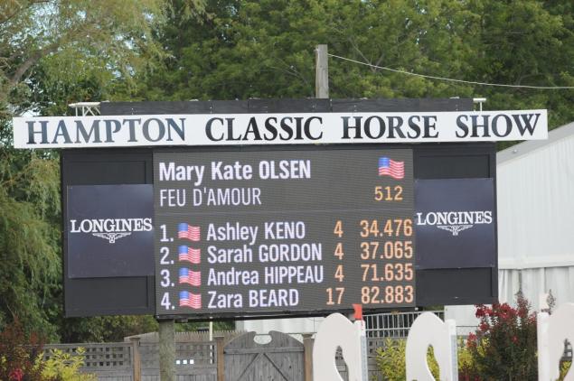 Mary Kay Olsen competed at the 40th annual Hampton Classic today in Bridgehampton.