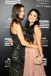 Emily Ratajkowski (l.) and Vanessa Hudgens, above at the Republic Records after-party, also made it to Miley Cyrus’ private post-VMA bash.