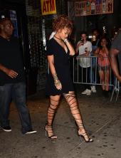 Rihanna leaves Travis Scott concert at the Gramercy Theatre
