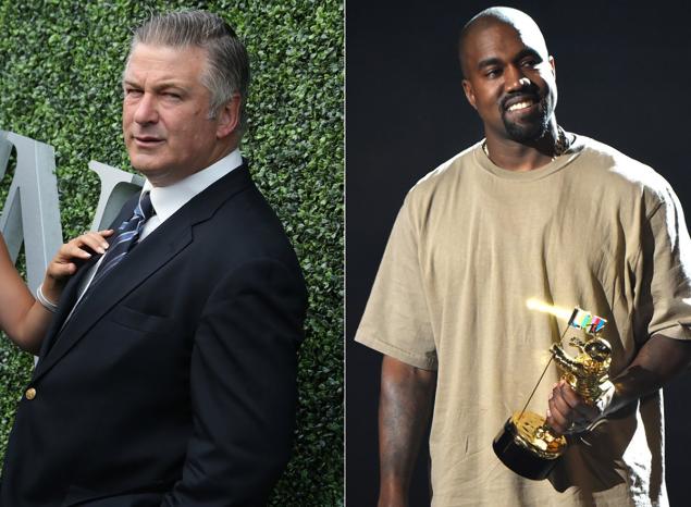 Alec Baldwin, l., pictured at the 15th Annual USTA Opening Night Gala Monday night, seemed to endorse the idea of a Kanye West presidential campaign.