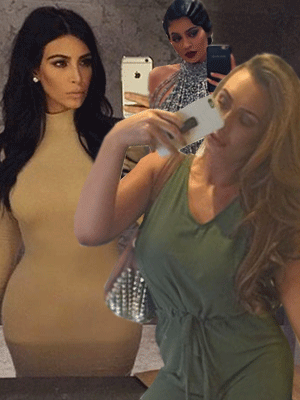Kim Kardashian, Kylie Jenner, Lauren Goodger, selfies