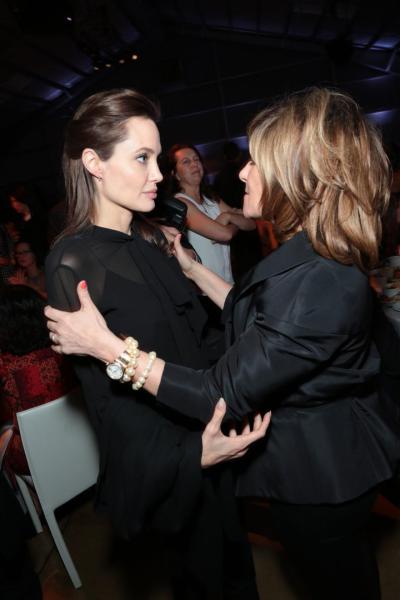 Angelina Jolie was photographed with former Sony co-chairman Amy Pascal at the Hollywood Reporter's Women in Entertainment breakfast in December after hackers leaked scathing Sony emails about Jolie.
