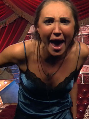 Megan McKenna upset in the diary room [Channel 5]